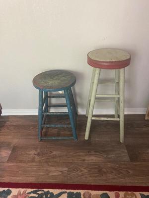 Artist Steve Bauman. Stools