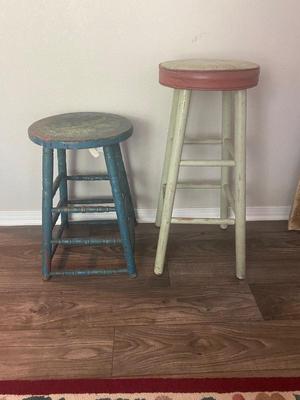 Artist Steve Bauman. Stools