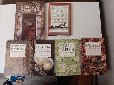 Collection of books for reviving old houses - old House catalogue and accessories like lighting, flooring etc.