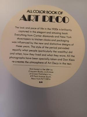 Art Deco books - Art Deco and All color book of Art Deco by Dan Klien