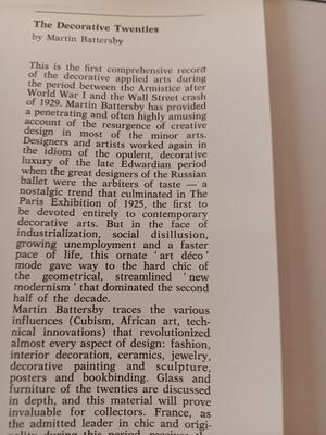 Styles of the Twenties books - The Decorative Twenties and Le Style 1925