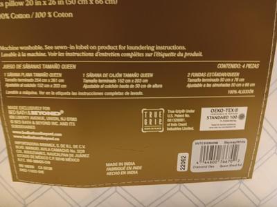 Brand-new Queen-Sized sheet set - Printed Cotten Sateen 400 thread count