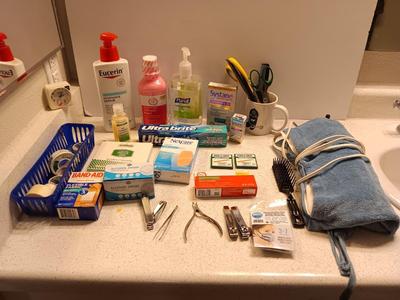 Variety of medical and Hygiene Products - lotions - OTC medicines - heat pad and more