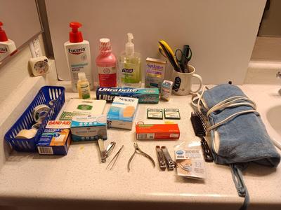 Variety of medical and Hygiene Products - lotions - OTC medicines - heat pad and more