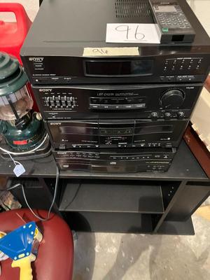 Sony Combined Stereo Set w/ 2 Speakers & Stereo Stand