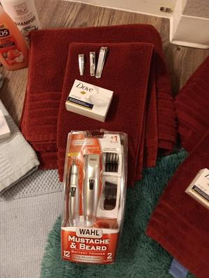 Bathing & Showering needs Bath rugs - Towels - Bath robe and an assortment of soap and shampoo's