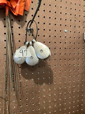 Three (3) Double Rope Pulleys