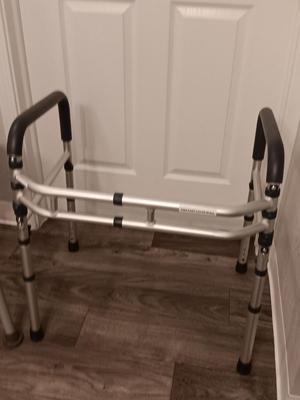 Mobility assists toilet Stool rails and shower chair