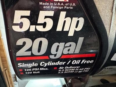 PORTABLE PRO AIR 20 GALLON AIR COMPRESSOR