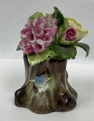 Adderley Flower Figurine 3” tall Petite Porcelain Floral - Made In England