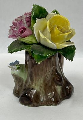 Adderley Flower Figurine 3” tall Petite Porcelain Floral - Made In England