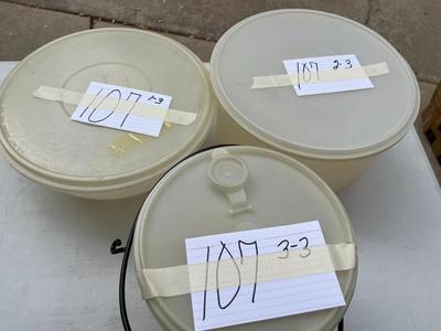 3 Pc Tupperware Storage Containers