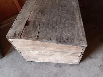 Primitive wooden storage box / toolbox