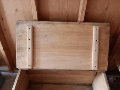 Primitive wooden storage box / toolbox