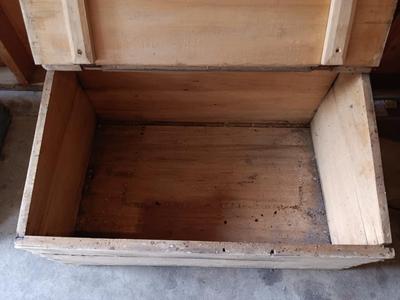 Primitive wooden storage box / toolbox