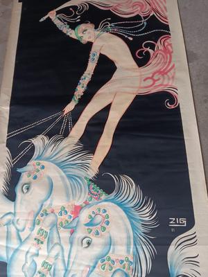 Rare poster - Mistinguett Casino de Paris Paris qui Brille La Plus Belle Revue du Monde, 1931