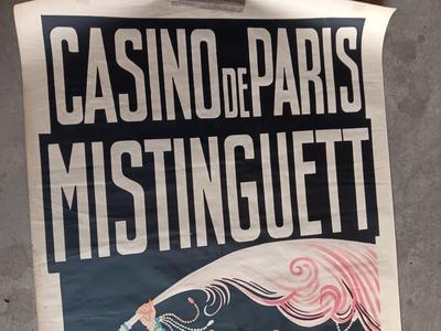 Rare poster - Mistinguett Casino de Paris Paris qui Brille La Plus Belle Revue du Monde, 1931