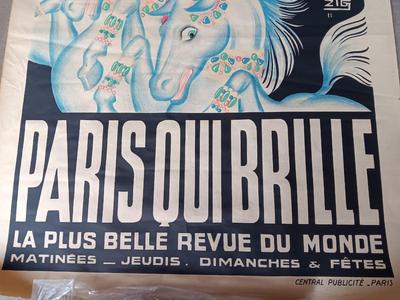 Rare poster - Mistinguett Casino de Paris Paris qui Brille La Plus Belle Revue du Monde, 1931