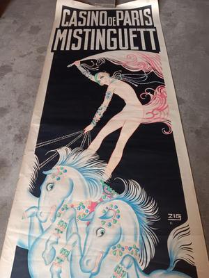 Rare poster - Mistinguett Casino de Paris Paris qui Brille La Plus Belle Revue du Monde, 1931