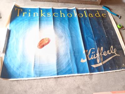 rare Antique Poster on canvas - Trinkschokolade Kufferle