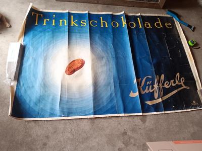 rare Antique Poster on canvas - Trinkschokolade Kufferle