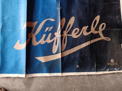 rare Antique Poster on canvas - Trinkschokolade Kufferle