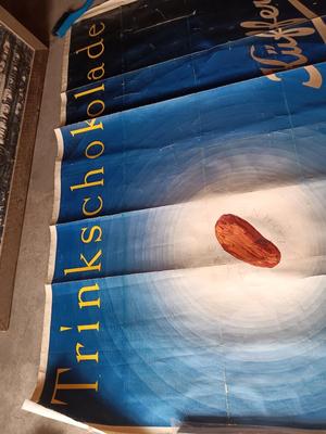 rare Antique Poster on canvas - Trinkschokolade Kufferle