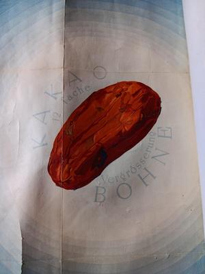 rare Antique Poster on canvas - Trinkschokolade Kufferle