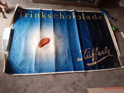 rare Antique Poster on canvas - Trinkschokolade Kufferle
