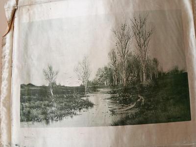 Rare Antique artwork by Geo. Howell Gay on silk