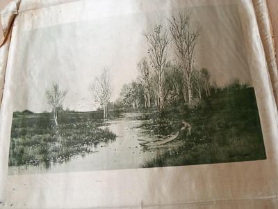 Rare Antique artwork by Geo. Howell Gay on silk
