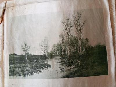 Rare Antique artwork by Geo. Howell Gay on silk