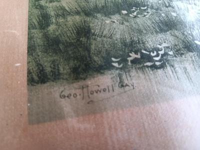 Rare Antique artwork by Geo. Howell Gay on silk