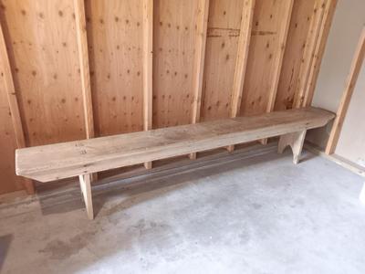 Antique solid wood Tressel Bench - 8'Long- Trestle or Farmhouse