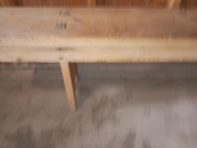 Antique solid wood Tressel Bench - 8'Long- Trestle or Farmhouse