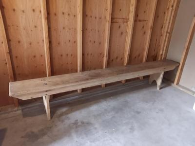 Antique solid wood Tressel Bench - 8'Long- Trestle or Farmhouse