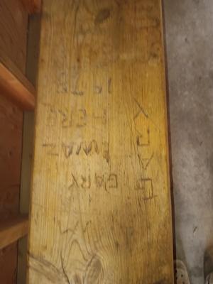 Antique solid wood Tressel Bench - 8'Long- Trestle or Farmhouse
