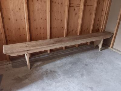 Antique solid wood Tressel Bench - 8'Long- Trestle or Farmhouse