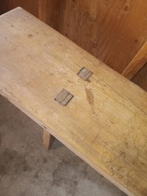 Antique solid wood Tressel Bench - 8'Long- Trestle or Farmhouse