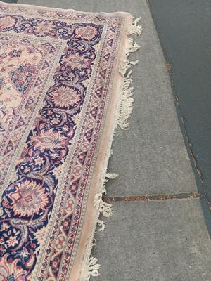 Large Vintage Antique Persian area rug - room sized 97" x 137"