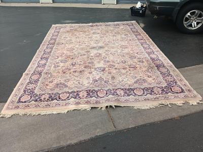 Large Vintage Antique Persian area rug - room sized 97" x 137"