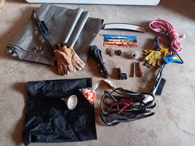 Automotive needs - Jumper cables - Mag light - Rope - Ice scrapers and more