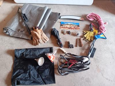 Automotive needs - Jumper cables - Mag light - Rope - Ice scrapers and more