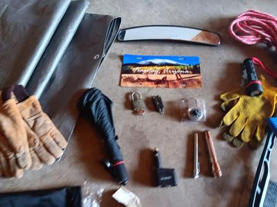 Automotive needs - Jumper cables - Mag light - Rope - Ice scrapers and more