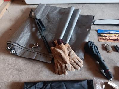 Automotive needs - Jumper cables - Mag light - Rope - Ice scrapers and more