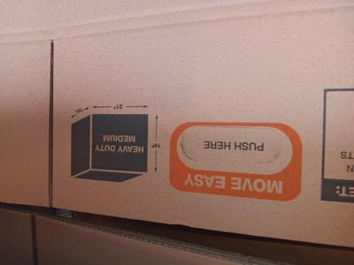 5 The Home Depot moving boxes UNUSED 3 Large and 2 Medium