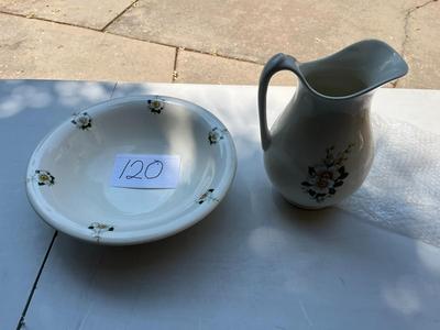 Pitcher & Bowl - Floral Pattern