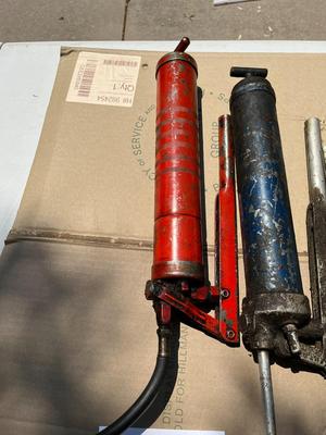 Three (3) Hand Pump Grease Guns