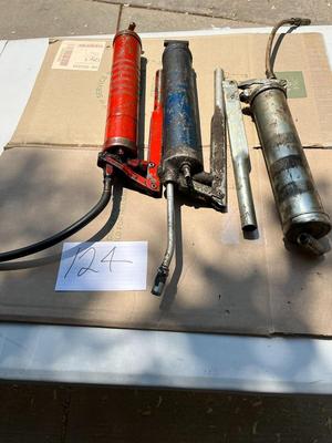 Three (3) Hand Pump Grease Guns