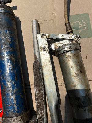 Three (3) Hand Pump Grease Guns